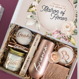 Spa Bridesmaid Proposal Gift from Bride, Matron or Maid of Honor Spa Day Proposal Box, Bride to Be Relaxation Set, Bridal Party Gifts (BS2)