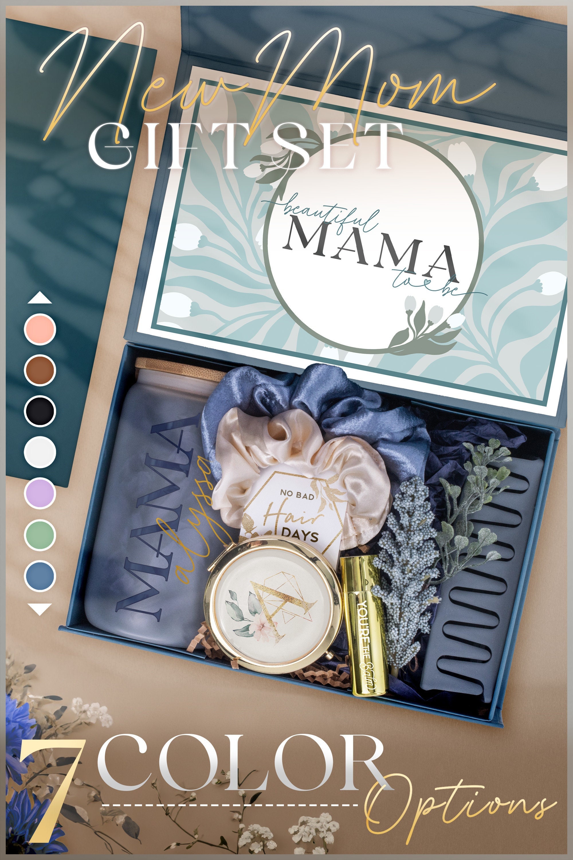 Expecting Mom Gift with Spa Items, Pregnancy Gift Basket for Mom To Be, Baby Shower Gift and Relaxing Mom Gift, Maternity Gift MAMA (NM2)