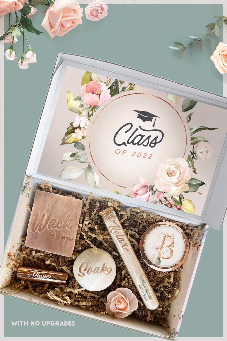Time To Relax Graduation Spa Gift Set For Her, College Class of 2024 Graduation Gift Box for Best Friend, Daughter, Teacher or Student (GH1) None, no upgrades