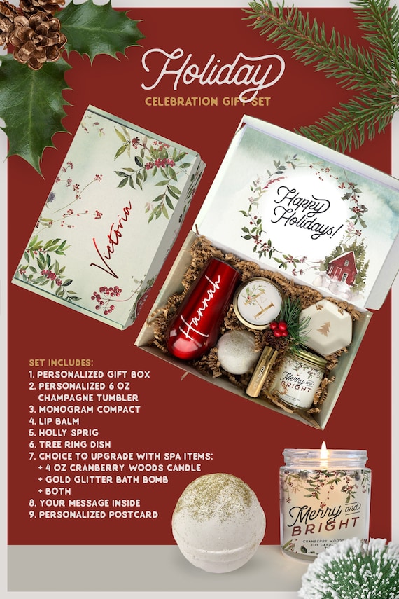 Christmas Gift for Women, Christmas Gift Ideas for Her, Christmas Gift Box,  Gift Basket Under 30, Custom Christmas Gift Spa Box 