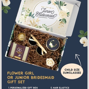 Themed Junior Bridesmaid Proposal Box with Jr Bridesmaid Gift Set, Will You Be My Junior Bridesmaid Gift with Jr Bridesmaid Box Set JB1 image 2