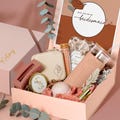 Will You Be My Bridesmaid Spa Set in Terracotta, Bridesmaid Proposal Gift with Personalized Bridal Party Box, in Blush, Sage, or Blue (BE1)
