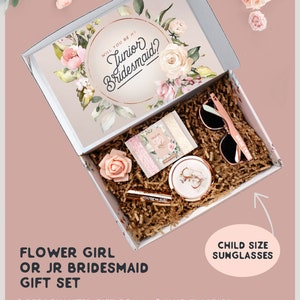 Themed Junior Bridesmaid Proposal Box with Jr Bridesmaid Gift Set, Will You Be My Junior Bridesmaid Gift with Jr Bridesmaid Box Set JB1 image 3