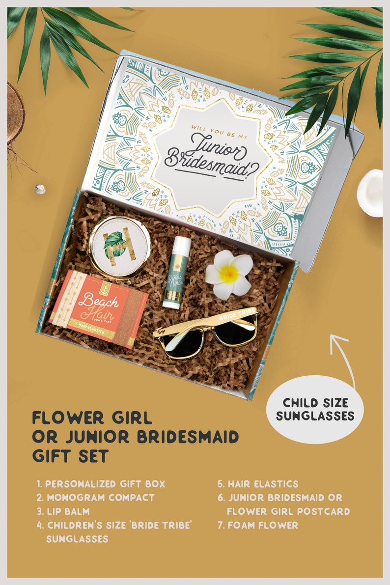 Themed Junior Bridesmaid Proposal Box with Jr Bridesmaid Gift Set, Will You Be My Junior Bridesmaid Gift with Jr Bridesmaid Box Set JB1 image 5