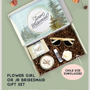 Themed Junior Bridesmaid Proposal Box with Jr Bridesmaid Gift Set, Will You Be My Junior Bridesmaid Gift with Jr Bridesmaid Box Set JB1 image 4