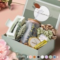 Bridesmaid Proposal Gift Set for Wedding Party or Maid of Honor Sage Thank You with Personalized Tumbler, Scrunchies, Hair Claw in Box (BE1)