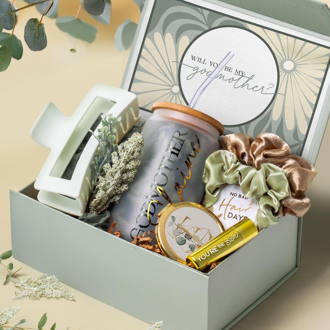 Aazon.co | Qinyoung 7 Pcs Godparents Gift Will You Be Y Godother Godfather Proposal Gift Set - View #12