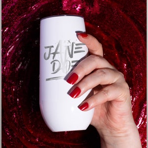 Funny Engraved Halloween Mug Gift for Her Spooky Season Barware Halloween Coffee Cup Crime Lover Stainless Steel Travel Tumbler or Fall Cup Jane Doe