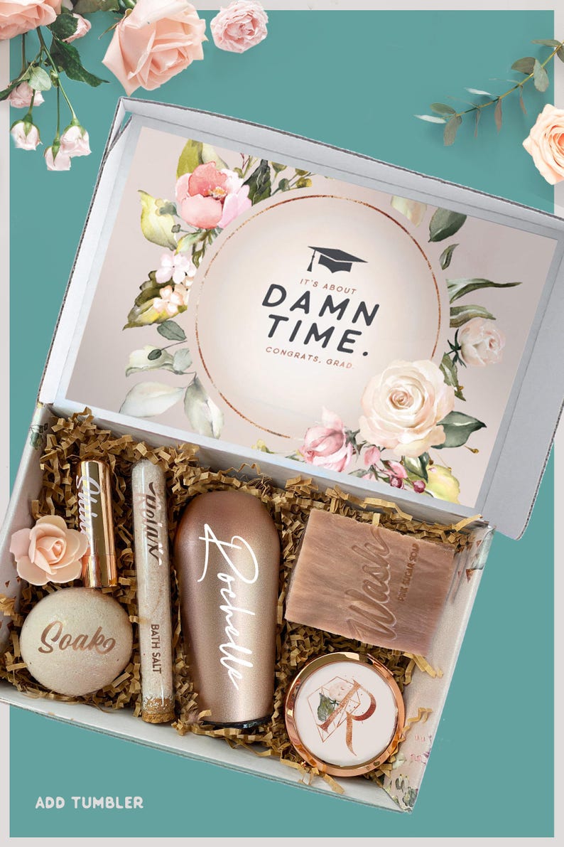 Time To Relax Graduation Spa Gift Set For Her, College Class of 2024 Graduation Gift Box for Best Friend, Daughter, Teacher or Student (GH1) image 6