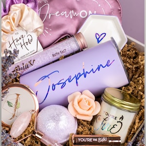 Lavender Will you be my Bridesmaid Proposal Box Gift Set Purple Wedding Personalized Gift Box with Tumbler, Lilac or Iris Color Match (PB1)