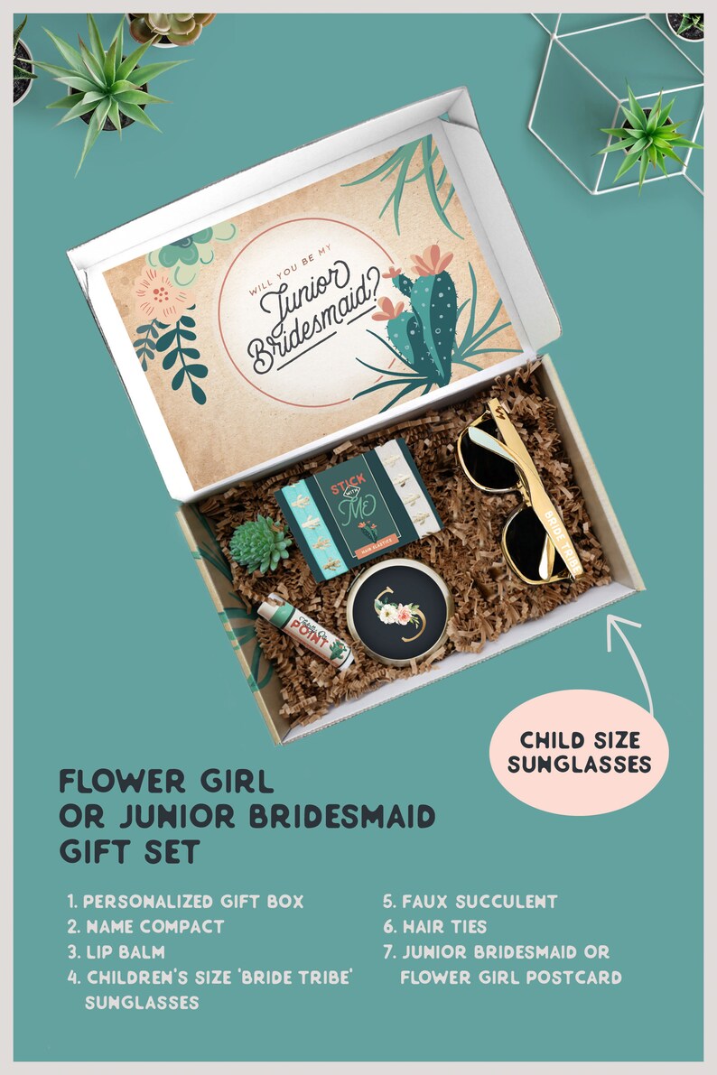 Themed Junior Bridesmaid Proposal Box with Jr Bridesmaid Gift Set, Will You Be My Junior Bridesmaid Gift with Jr Bridesmaid Box Set JB1 image 6