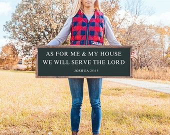 As for me & my house we serve the lord| Christian Signs| Verse Signs