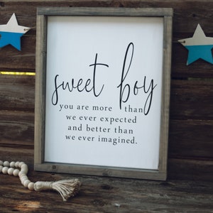 Sweet Boy Sign/ Nursery Decor/Baby Shower gifts/ Farmhouse style/ Farmhouse Nursery Decor/ Rustic Wall Art/ Modern Farmhouse style/ Nursery