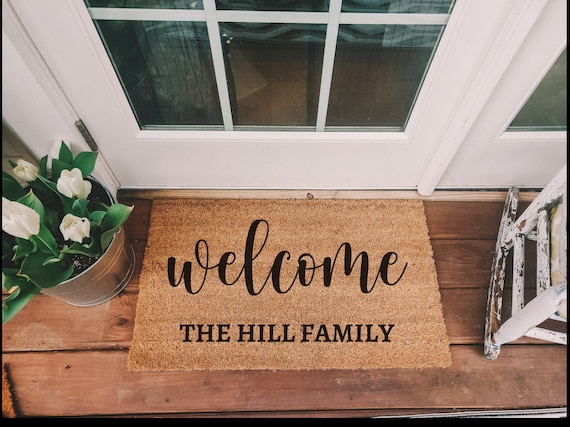 Personalized Coir Door Mat 18x30 Porch Mats 