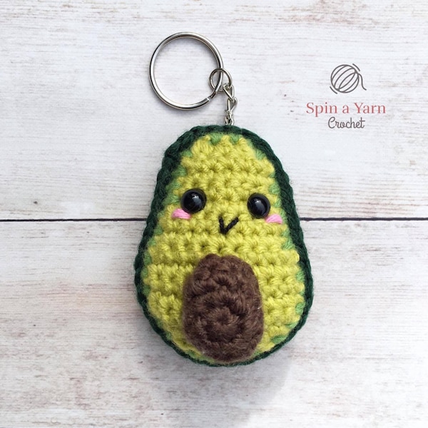 Avocado Keychain Crochet Pattern