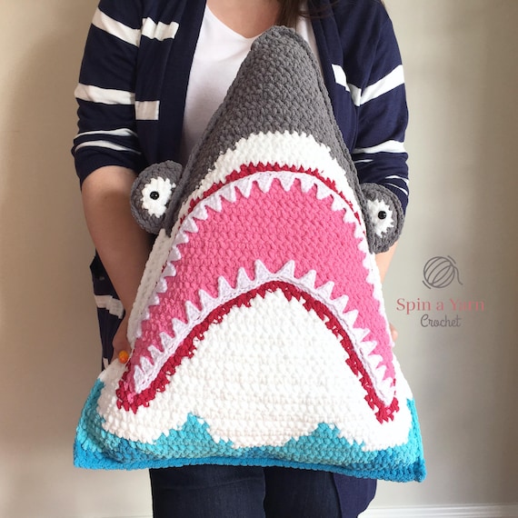 Shark Pillow Crochet Pattern Etsy