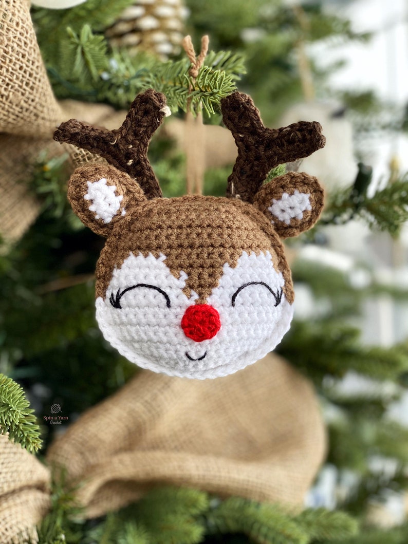Rudolph Ornament Crochet Pattern Etsy Canada