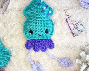 Squid Amigurumi Crochet Pattern
