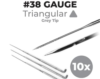 38 Agujas triangulares de fieltro de calibre 10-pack para fieltro de aguja