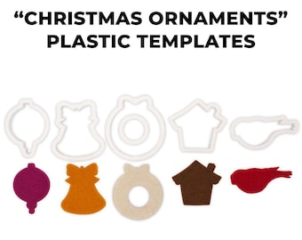 Plastic Templates For Needle Felting – DIY Chrismas Ornaments Templates - Christmas Ornaments Templates Set - DIY Christmas Ornaments Kit