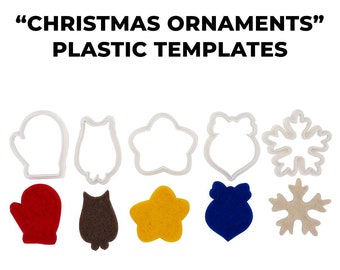 Plastic Templates For Needle Felting – DIY Chrismas Ornaments Templates - Christmas Ornaments Templates Set - DIY Christmas Ornaments Kit