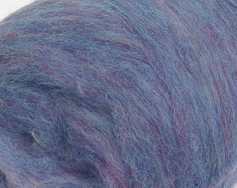 50g Merino Roving Wool Blue Purple Blend for Wet Nuno Needle Felting Spinning Weaving Knitting
