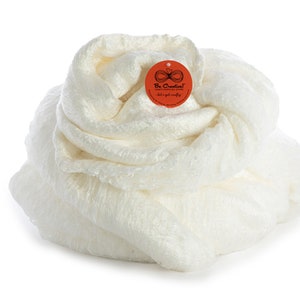 1Kg Mulberry Silk Laps Natural White Undyed for Wet Felting, Nuno Felting, Spinning and other Fiber Crafts