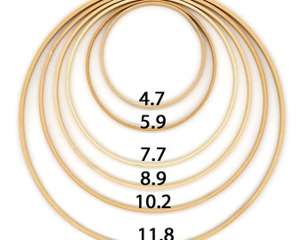 Cerceaux en bois - Ensemble de 6 pièces - Cercles décoratifs - Kit de bricolage - Fournitures d’artisanat