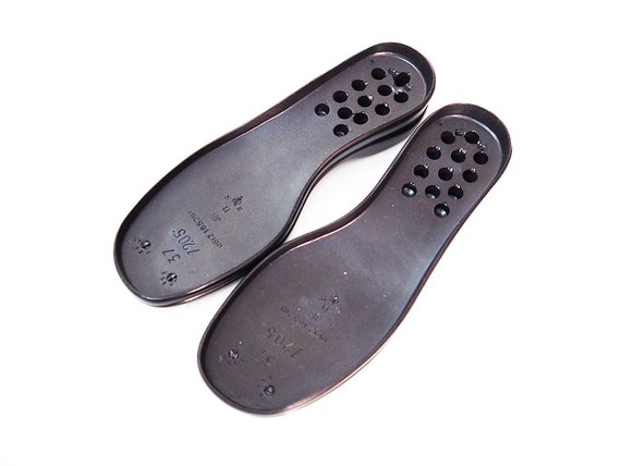 Black rubber soles for felted shoes, felted boots Size: 37 (6-6.5)