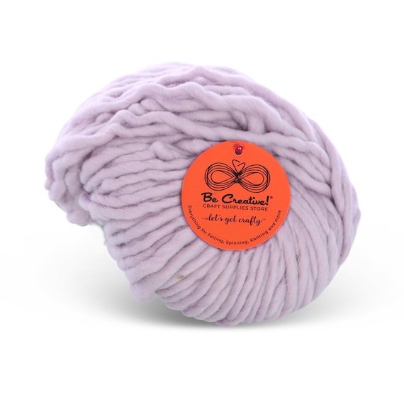 200g Chunky Wool Yarn Lilac Purple - Australia Merino Wool - Knitting -  Weaving - Crochet - Decor - Textile Projects