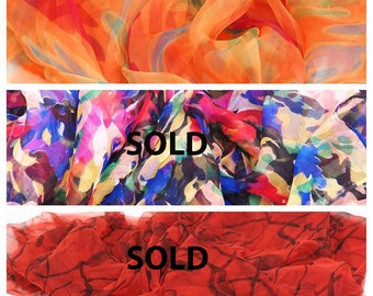 Multicoloured Natural Silk Scarves for your Nuno Felting or Craft Project