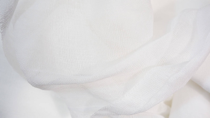 90cm Cotton Gauze Fabric White color for Felting, Nuno Felting, Sewing, Felting Supplies image 2