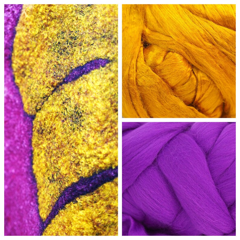 100g Purple Violet Plum Lilac Iris Extra Fine Merino Wool Tops Sliver Roving Felting Supplies Wet Felting Nuno Felting Theatre Color