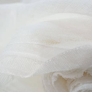 90cm Cotton Gauze Fabric White color for Felting, Nuno Felting, Sewing, Felting Supplies image 7