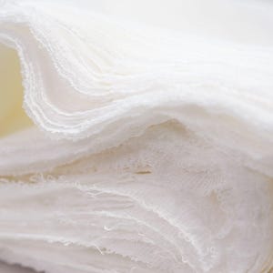 90cm Cotton Gauze Fabric White color for Felting, Nuno Felting, Sewing, Felting Supplies image 4