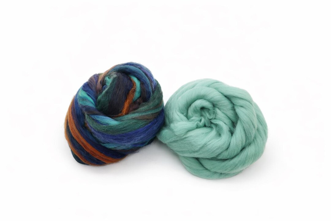 130g Merino Wool Roving Mix, Destash Wool Pack With Assorted Random ...