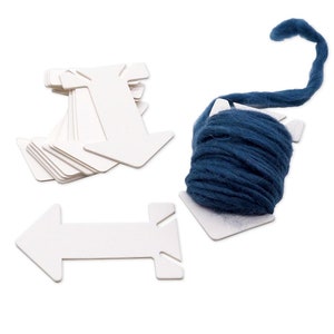 Cardboard Small Bobbins 10-Pack - Weaving Supplies - Macrame Supplies - Craft Tools