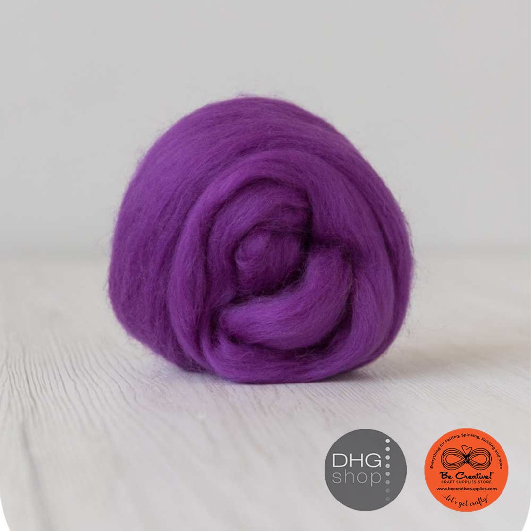 100g Extra Fine Merino Roving Wool Purple Violet Plum Lilac Etsy