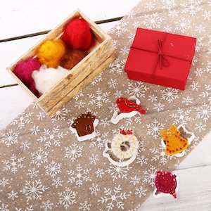 DIY Needle Felting Kit CHRISTMAS Ornaments Decoration - Starter Kit - Kit For Beginners - Gift for Adults Kids Girls Women – Gift Craft Kit
