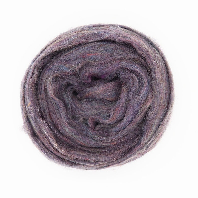 50g Merino Roving Wool Grey Purple Multicolor Blend for Wet Etsy