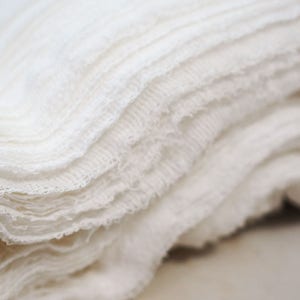 90cm Cotton Gauze Fabric White color for Felting, Nuno Felting, Sewing, Felting Supplies image 6