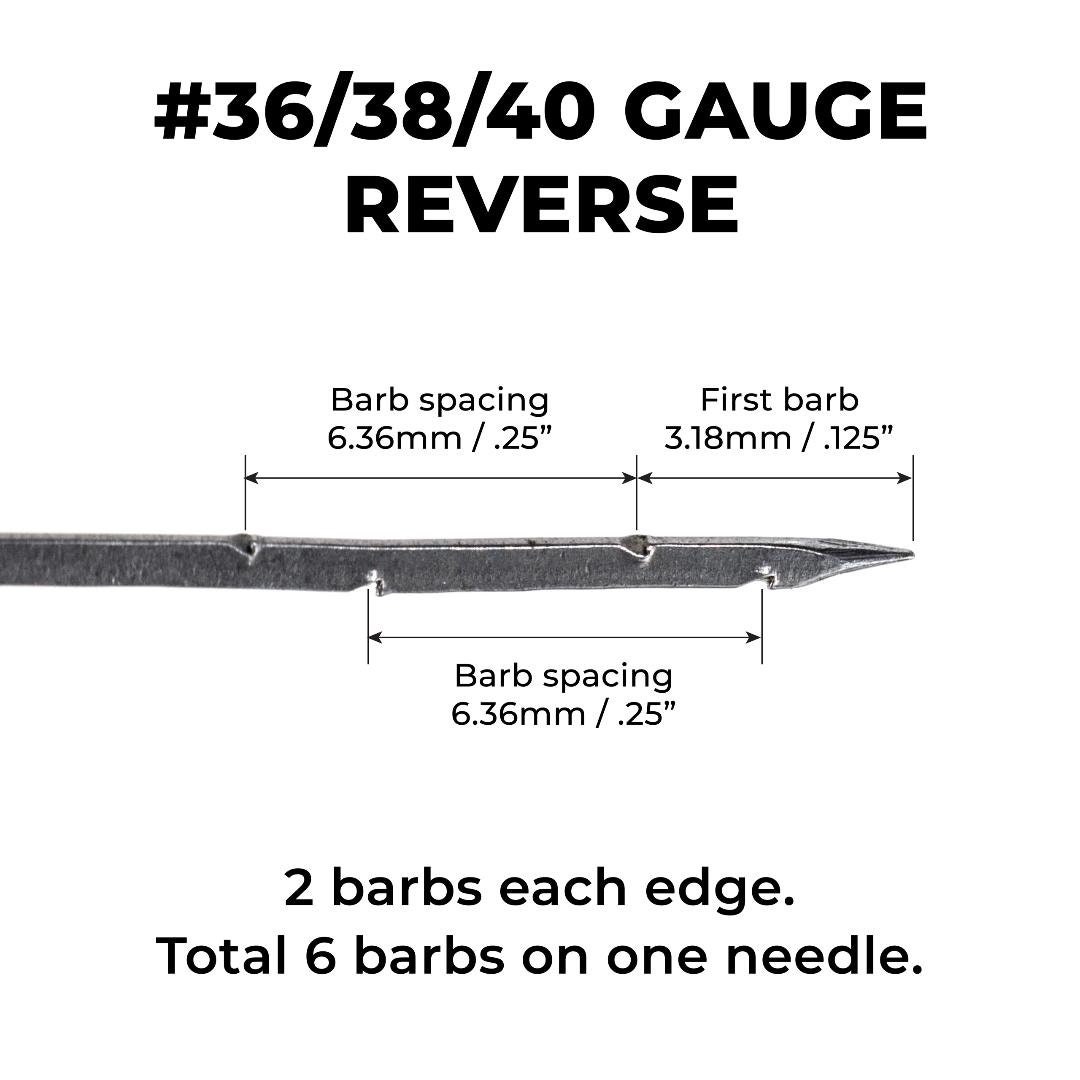 Reverse Felting Needle - 40 Gauge - Dark Green - Fibrecraft