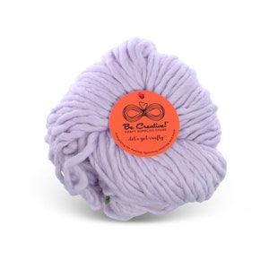 200g Chunky Wool Yarn Lavender Purple - Australia Merino Wool - Knitting - Weaving - Crochet - Decor - Textile Projects