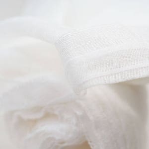 90cm Cotton Gauze Fabric White color for Felting, Nuno Felting, Sewing, Felting Supplies image 8