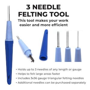 Needle Felting Tool With 3 Needles for Wool Needle Felting