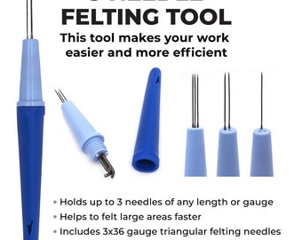 Needle Felting Tool With 3 Needles for Wool Needle Felting