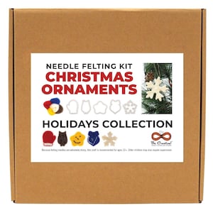 DIY Needle Felting Kit CHRISTMAS Ornaments - Starter Kit - Kit For Beginners - Gift for Adults Kids Girls Women – Gift Craft Kit