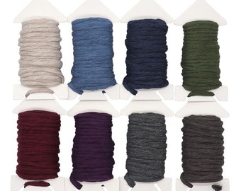 Cotton Macrame 4mm Strings Set - 8 Colors Dark Palette - Macrame Supplies - Decorative Knot Work - Weaving - Knitting - Crochet