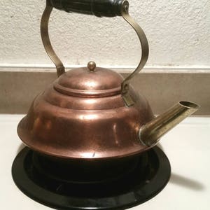 Vintage Copper Kettle Tea Pot Collectible Brass Copper Home Decor Kitchen Decor Tea Kettle Copper Pot