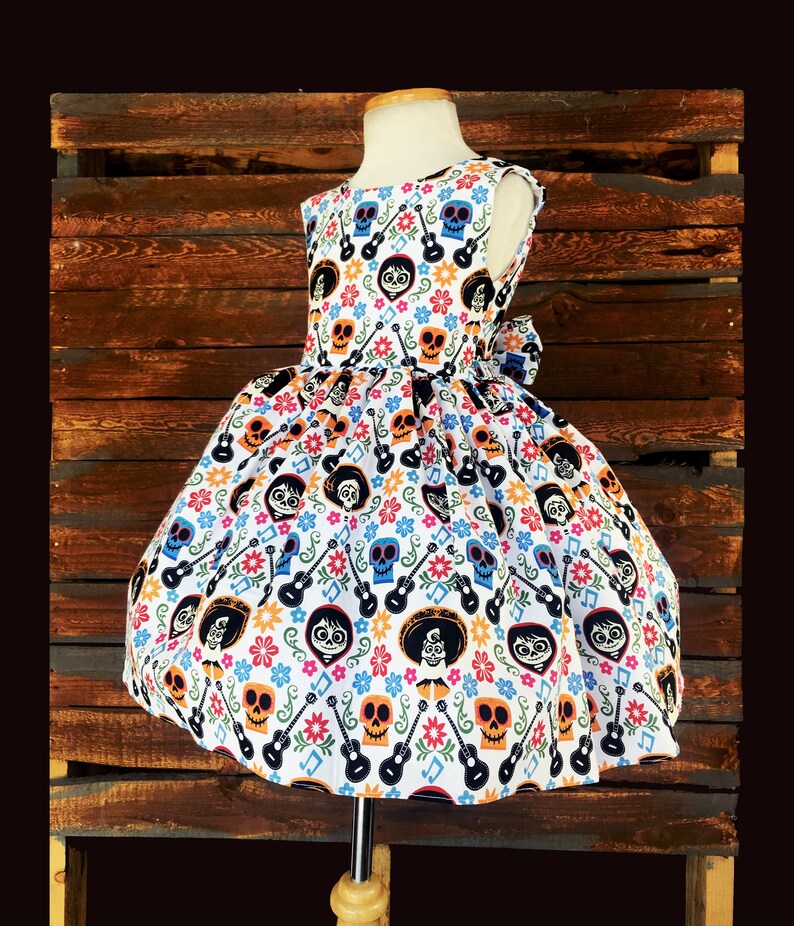 Disney Coco Character Gown Holiday Dia De Los Muertos Photoshoot Prop Chic Birthday Party Graduation Recital Newborn Junior 2 4 6 8 10 12
